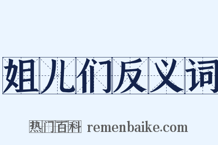 姐儿们反义词是什么意思的图片